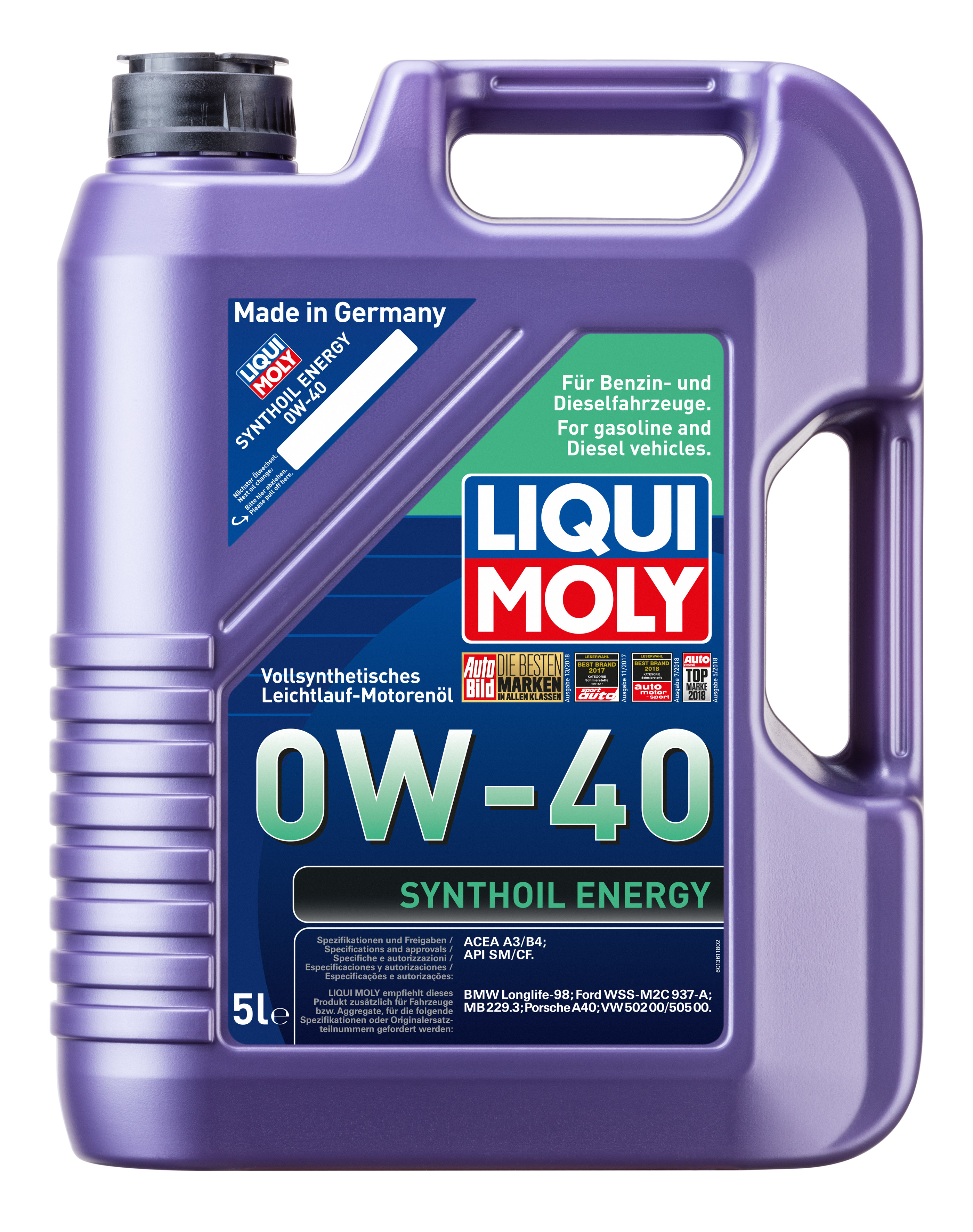 LIQUI MOLY SYNTHOIL ENERGY 0W-40 - ALLZU Motorenbau : アルツ