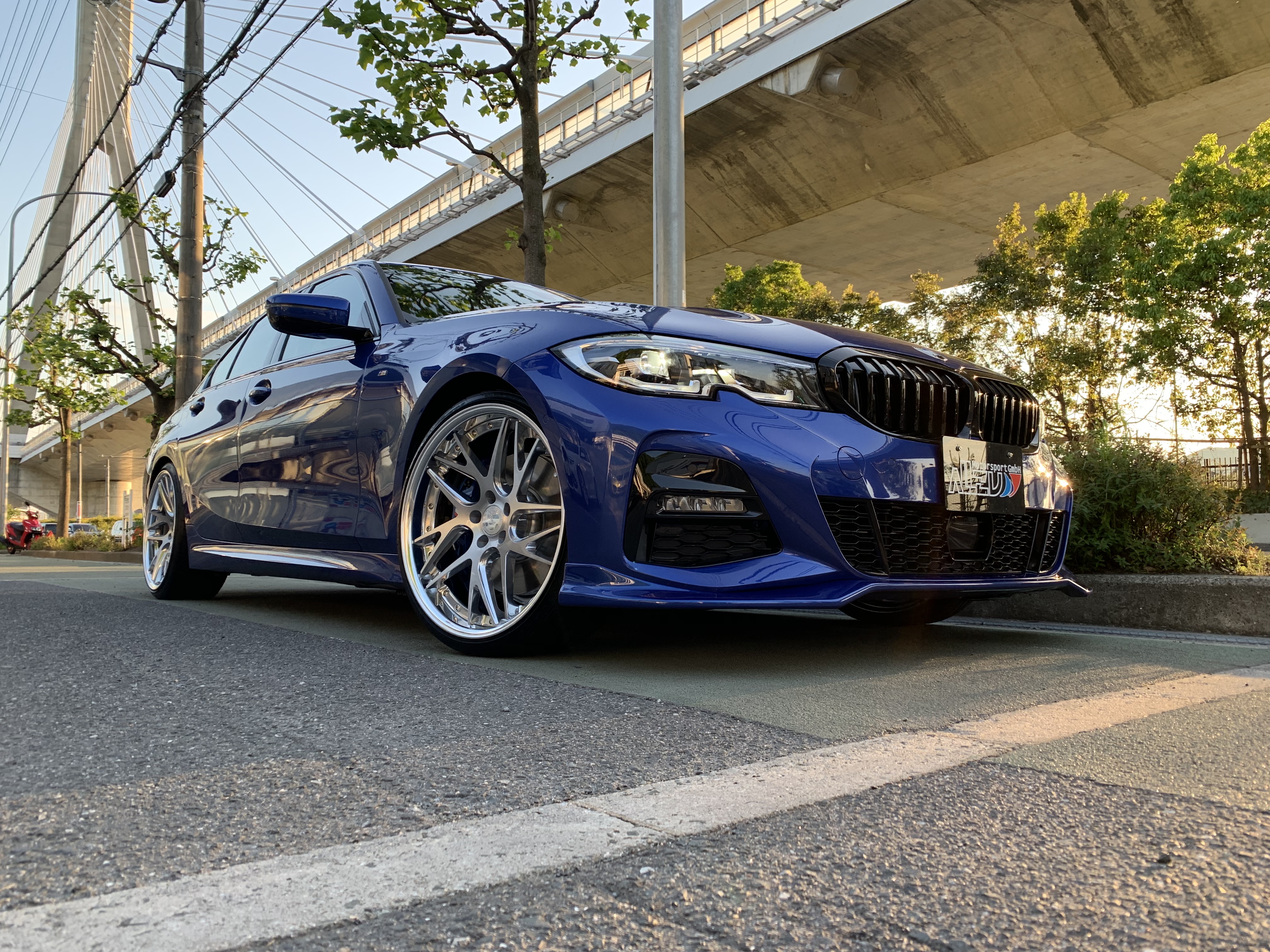 G20 320i Msport に EIBACH PRO KIT、WORK CVX、end.ccフロントリップ