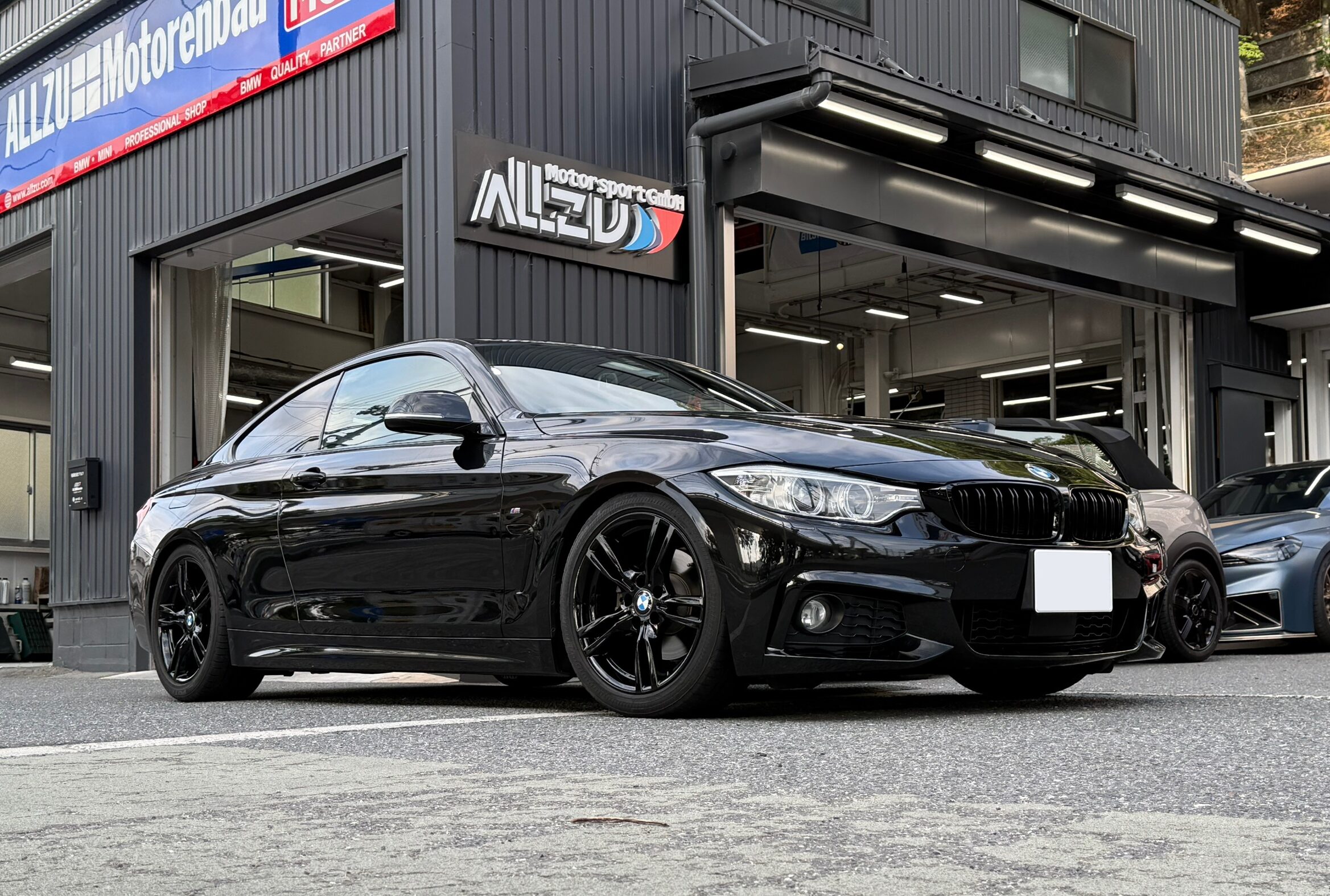 F32 420i Msport に ST SUSPENTIONS ST-X コスパ良くローフォルムかつ